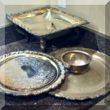 S25. Silverplate serving dishes. 